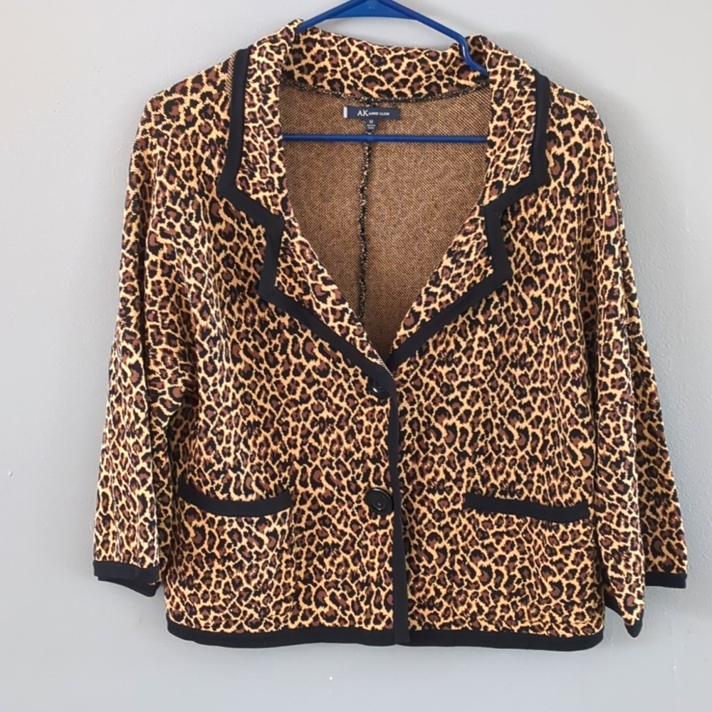 Ann Klein knit jacket, M